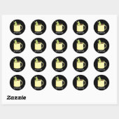 Hot Croc-colate Funny Crocodile Pun Dark BG Ronde Sticker (Vel)