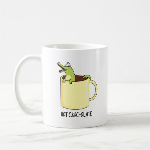 Hot Croc-colate Funny Crocodile Pun Koffiemok