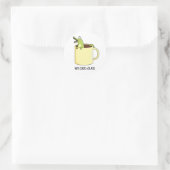 Hot Croc-colate Funny Crocodile Pun Ronde Sticker (Tas)