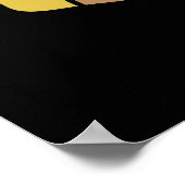 Hot Cross Bun Funny Food Pun Dark BG Poster (Hoek)