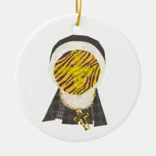 Hot Cross Bun Nun Ornament