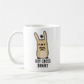 Hot Cross Bunny Funny Angry Rabbit Pun Koffiemok (Links)
