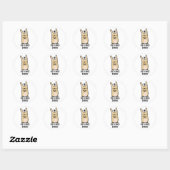 Hot Cross Bunny Funny Angry Rabbit Pun Ronde Sticker (Vel)