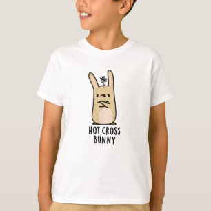 Hot Cross Bunny Funny Angry Rabbit Pun T-shirt