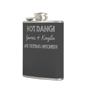 Hot Dang krijtbord bruiloft Heupfles (Links)