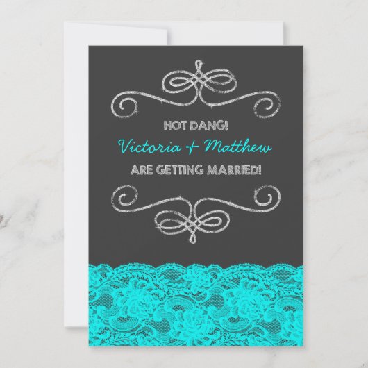 Hot Dang krijtbord bruiloft Kaart (Voorkant)