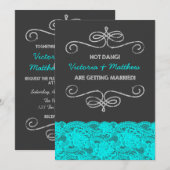 Hot Dang krijtbord bruiloft Kaart (Voorkant / Achterkant)