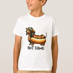 Hot Dawg: Cool Teckel Hot Dog Kinderen T-shirt