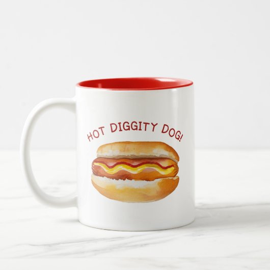 Hot Diggity Dog Cookout Coffee Mok – Grappig BBQ P (Links)
