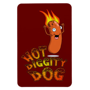 Hot Diggity Dog Premium Flexi Magnet Magneet