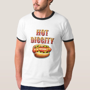 Hot Diggity Retro hotdog T-shirt