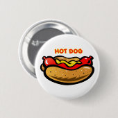 Hot-Dog aangepaste witte Button (Voorkant /achterkant)