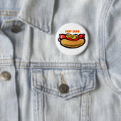 Hot-Dog aangepaste witte Button (In situ)