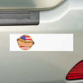 Hot Dog American Flag Bumpersticker (Op auto)