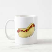 Hot Dog avec moutarde sur Bun Hotdog Foog Mug (Gauche)