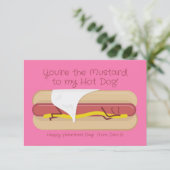 Hot Dog avec Mustard Kids School Carte Saint-Valen (Debout devant)