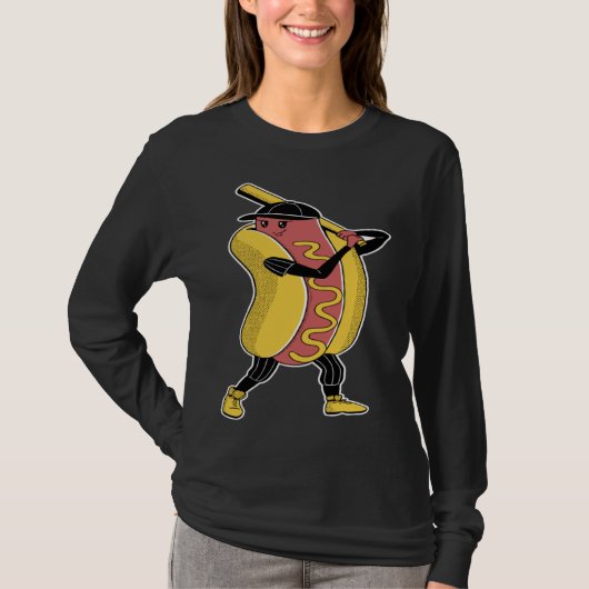 Hot-dog baseball sports t-shirt (Voorkant)