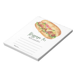 Hot Dog BBQ Tijdcapsule Bericht Notitieblok