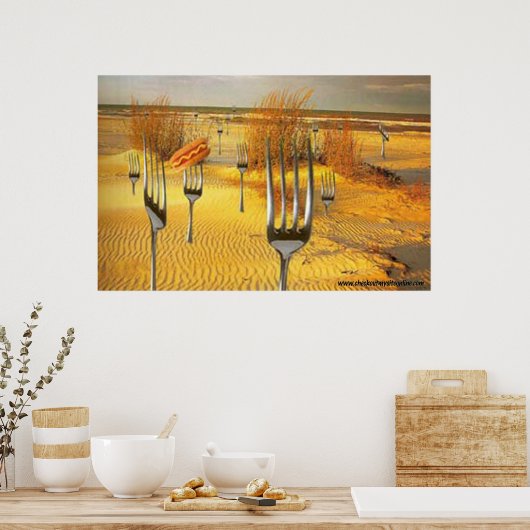 Hot Dog Beach Poster (Keuken)