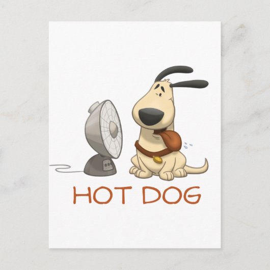 Hot Dog Briefkaart (Voorkant)