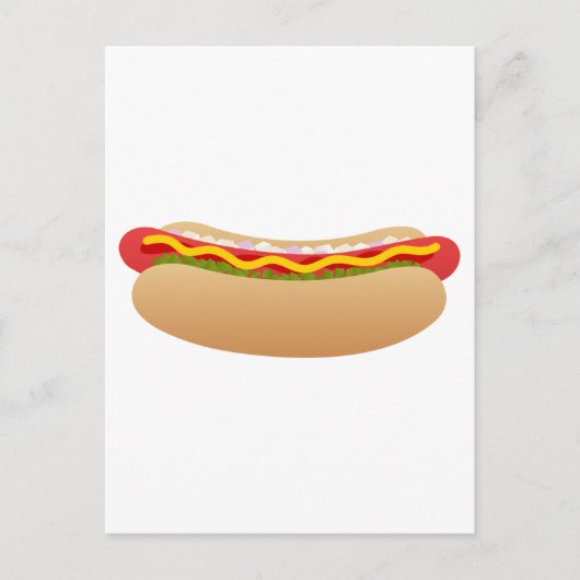Hot Dog Briefkaart (Voorkant)