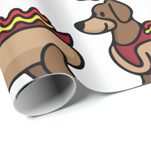 Hot Dog Cadeaupapier (Rol Hoek)
