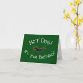Hot Dog! Carte d'anniversaire (Fleur jaune)
