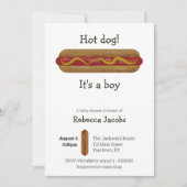 Hot Dog! C'est un garçon Baby shower Invitation (Devant)