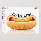 Hot Dog Cookout Party Uitnodiging (Voorkant / Achterkant)