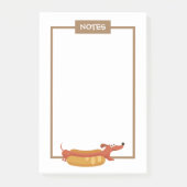 Hot Dog Dachshund Post-It Notes (Devant)