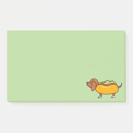 Hot-Dog Dachshund Post-It Notes (Voorkant)