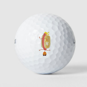 Hot Dog Dare Devil Jumping Fire Monogrammed Golfballen