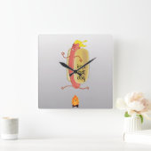 Hot-Dog Dare Devil Vierkante Klok (Huis)