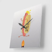 Hot-Dog Dare Devil Vierkante Klok (Hoek)