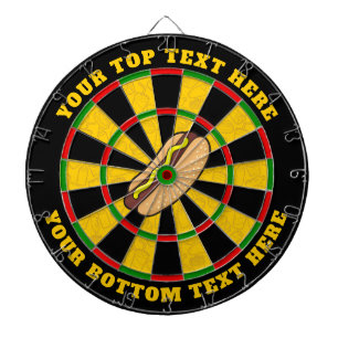 Hot Dog Dartboard met aangepaste tekst Dartbord