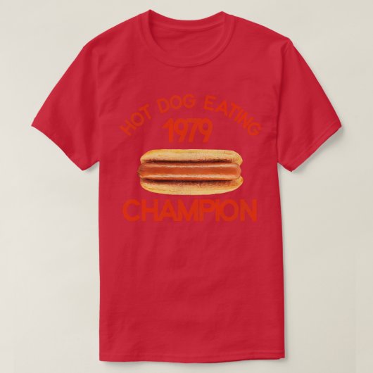 Hot Dog Eating Champion 1979 T-shirt (Design voorkant)