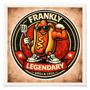 Hot Dog - Eerlijk Legendarisch - Foodie Vrienden Foto Afdruk