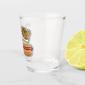 Hot Dog en Fries, aangepast monogram, glas (Rechts)