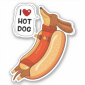 Hot dog en humor sticker (Voorkant)