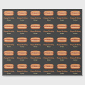 Hot Dog Fast Food Illustratie Gelukkige Verjaardag Cadeaupapier (Vlak)