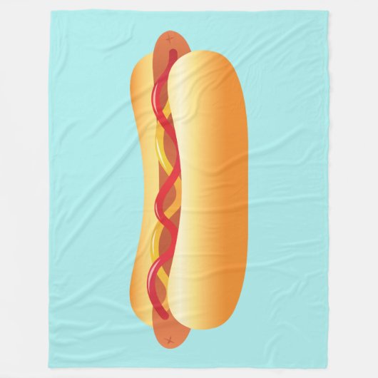 Hot Dog Fleece Deken (Voorkant)