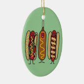 Hot Dog Friends Keramisch Ornament (Rechts)