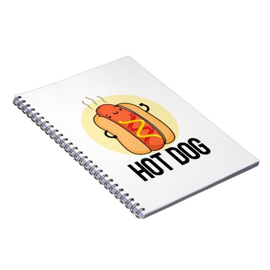 Hot Dog Funny Hot Dog Food Pun Notitieboek (Rechterzijde)