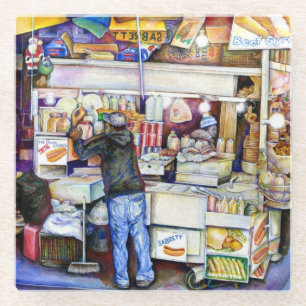 Hot Dog God, New York City Glazen Onderzetter