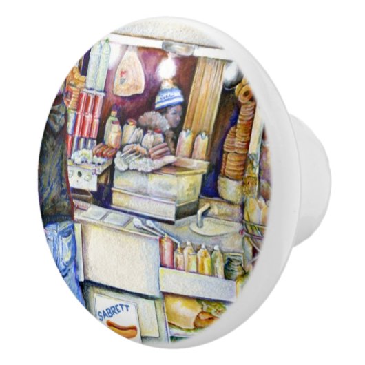 Hot Dog God, New York City Keramische Knop (Rechts)