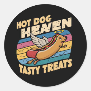 Hot Dog Heaven Ronde Sticker