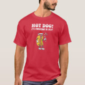 Hot Dog Het is Kerstmis in juli T-shirt (Voorkant)