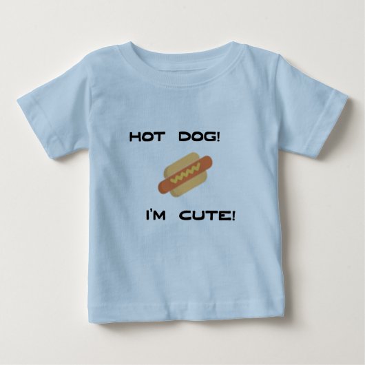 Hot Dog Ik ben Cute in Blue (Voorkant)