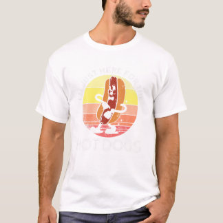Hot Dog Ik ben hier alleen voor de hotdogs eten ho T-shirt