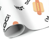 Hot Dog I'm Cute Cadeaupapier (Rol Hoek)